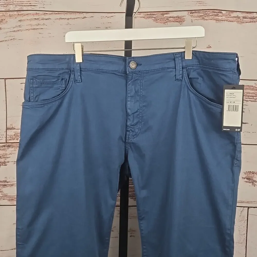 NWT Mavi Zach Straight Leg Navy Twill Pants Size 42/28
